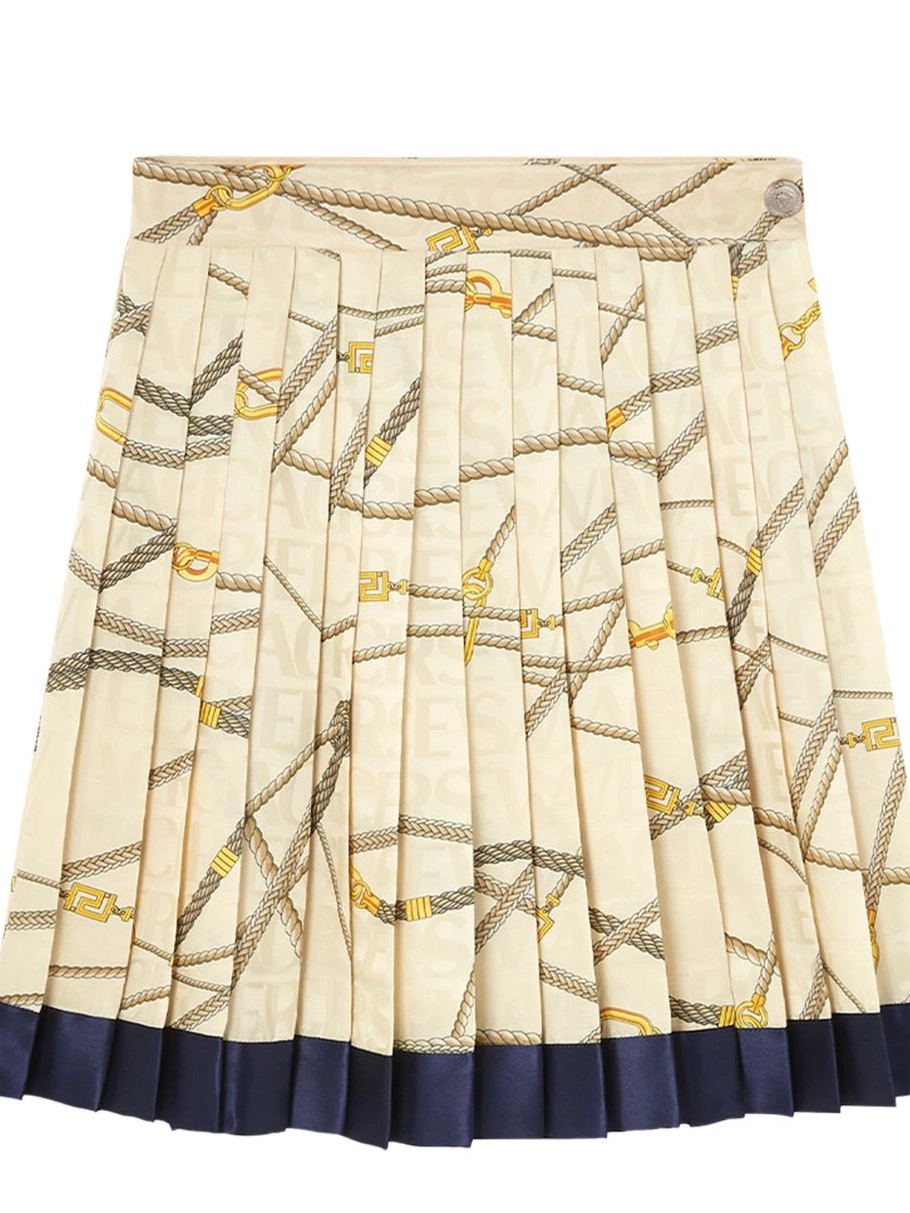 Affordable skirt silk pleated Women logo-print Versace 0723